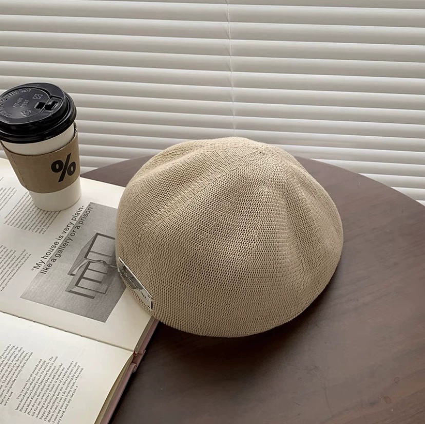 Breathable Metal-Spring Summer Beret, Japanese Style, Thin, Adjustable