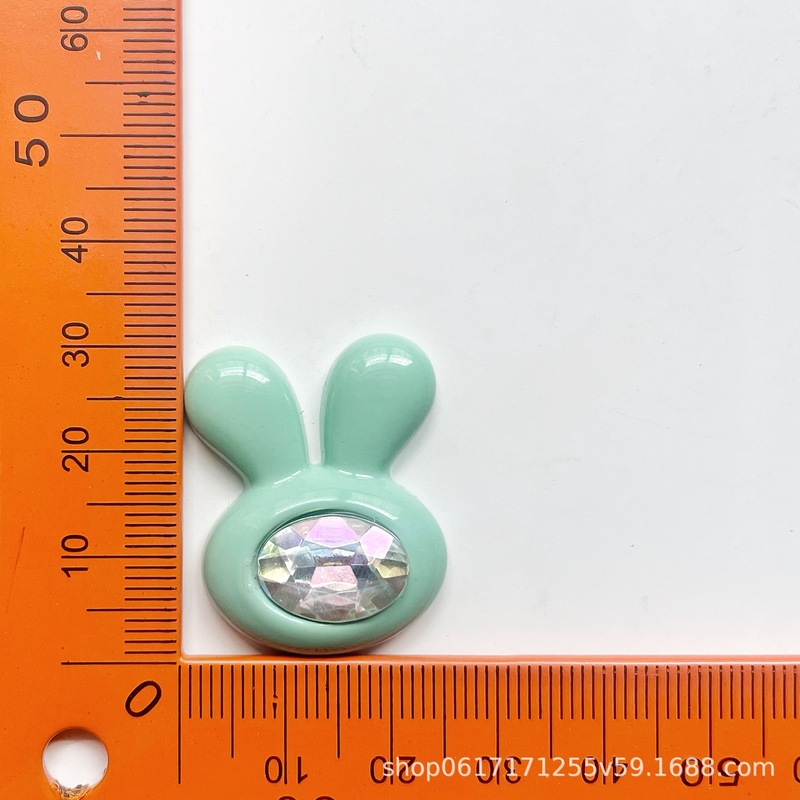 漫画かわいいカラフルなウサギ樹脂象嵌宝石ビーズ DIY 携帯電話ネックレスアクセサリーヘアピン電話ケース|undefined
