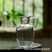 創意花瓶玻璃茶具小號綠茶小宋執壺帶濾網可加熱茶海分茶泡茶壺