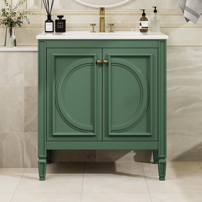 New Design Bathroom Floor-Standing Sink Cabinet, Waterproof Painted Surface, Durable and Sturdy Sink Cabinet, Basin Not Included New Design Bathroom Floor-Standing Sink Cabinet, Waterproof Painted Surface, Durable and Sturdy Sink Cabinet, Basin Not Included