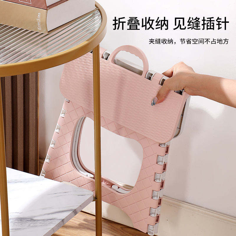厚みのあるプラスチック製の屋外折りたたみスツール、ポータブル家庭用小さなベンチ、マザキャンプスツール、子供用屋外小さなスツール|undefined