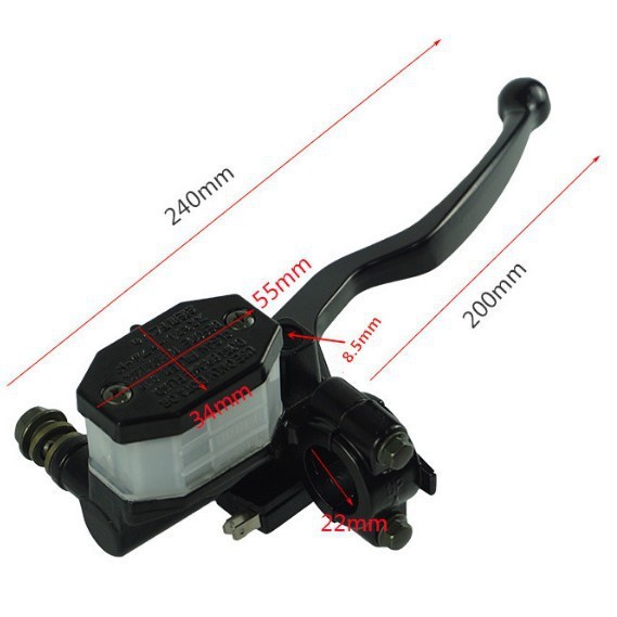 Motorcycle disc brake master cylinder handle, hydraulic brake pump assembly, M10 interface, modification accessories