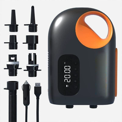 Hava nasosu paddle board high power smart - lithium-battery-wireless-usb12v-car-cigarette-lighter-dual-use-model-orange