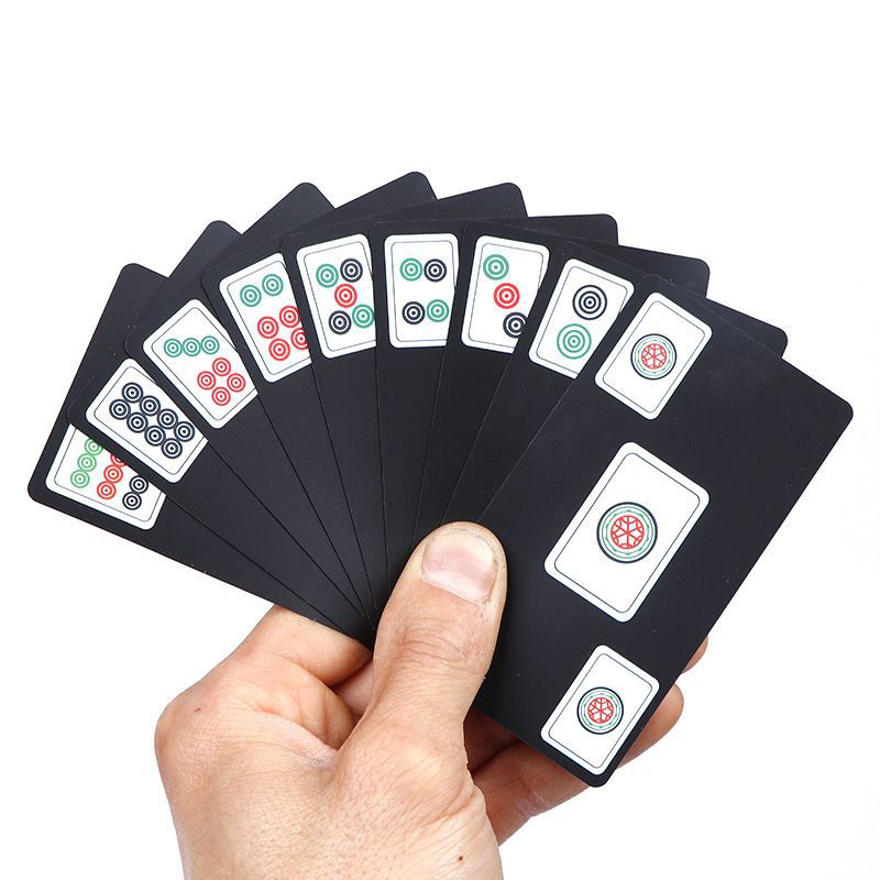 PVC全塑料麻将扑克牌纸牌旅行便携防水迷你纸牌麻将麻雀纸牌代发
