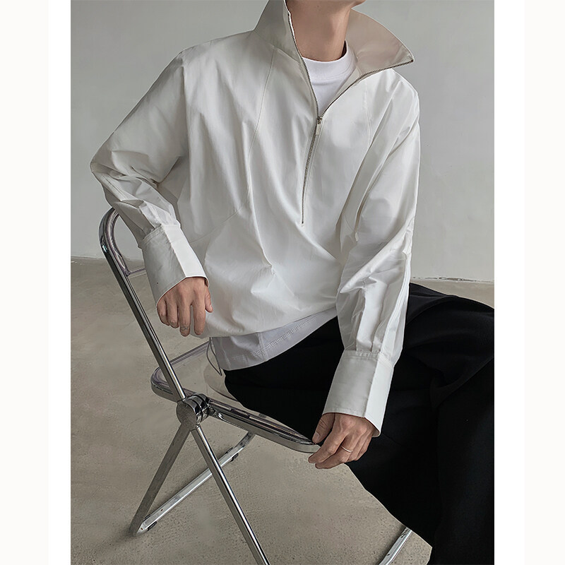 In Stock! 25 Spring and Summer Men's High-Quality Pure Version Stand-Up Collar Shirt Short Golf Old Money Jacket Jk86-598