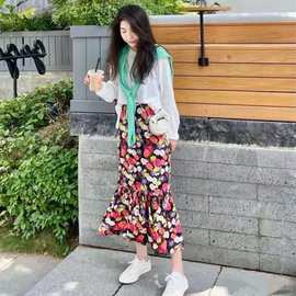 裙子超仙学生森系仙女裙子2024新款夏天穿的今年流行半身裙