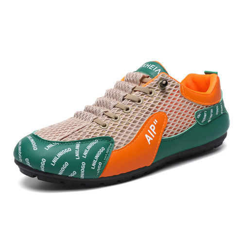 2025 New Summer Mesh Breathable Moccasin Shoes for Youth Para Shoes Casual Shoes One-Piece Men's AGON Shoes