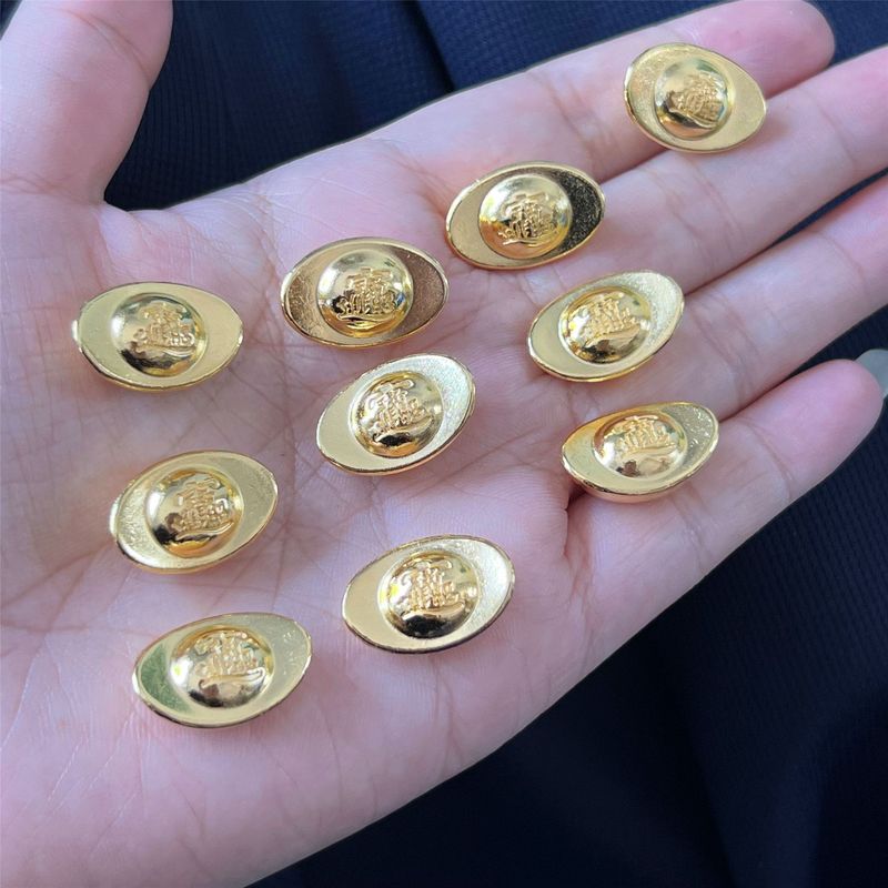 大型固体砂金メッキインゴット模造金インゴット装飾品宝の穀物ポット宝のタンク装飾品|undefined
