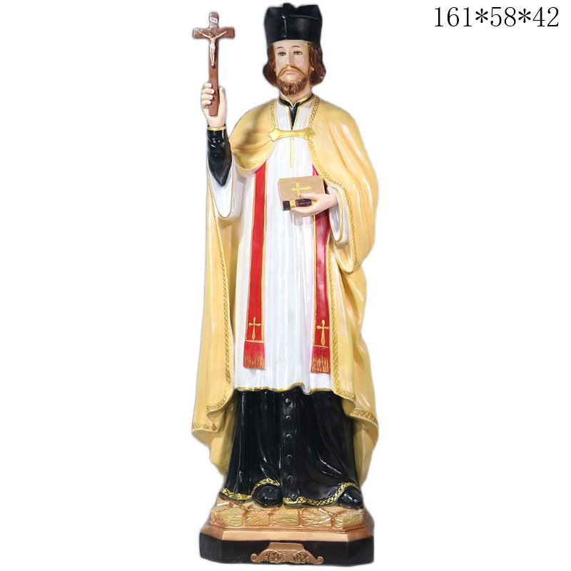 160cm San Francisco Sabillo santo decoración de la estatua de vidrio FRP decoración de la iglesia doméstica