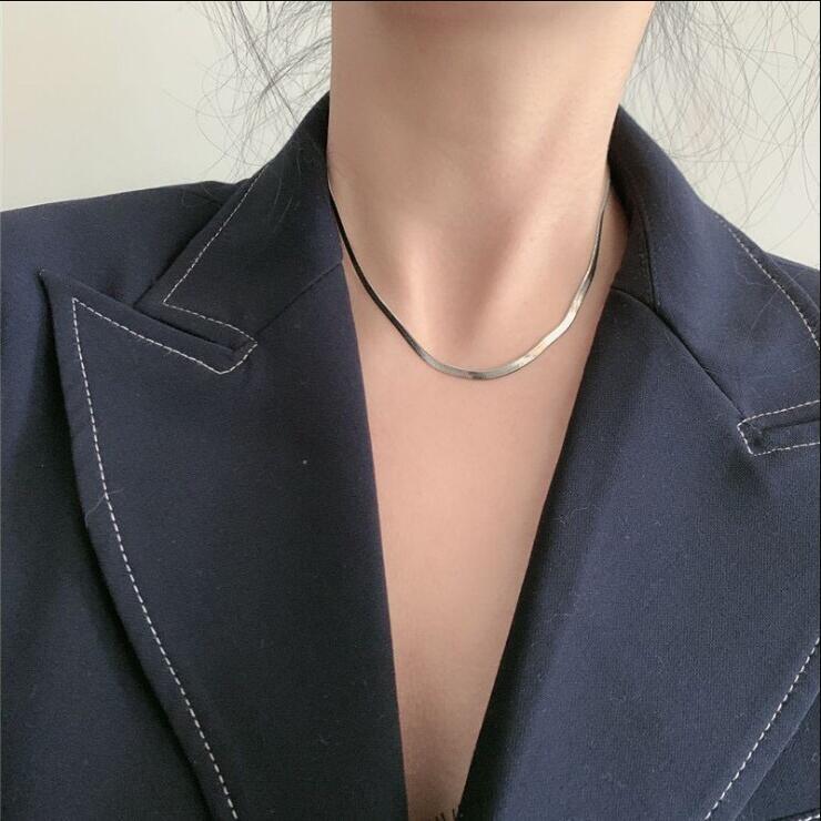 Women's Gender Wholesale Jewelry Casual Simple Style Solid Color Titanium Steel Necklace