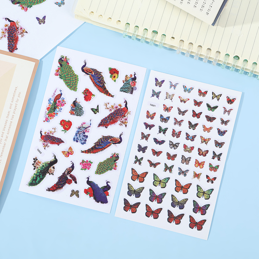 镭射卡通动物贴纸 彩色儿童奖励益智立体贴 高颜值闪光贴厂家直销