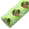 20x33cm Small Size Princess Series Sprinkle Crude Powder Self -Printed UV Special Slot Leather PVC Artificial Leather