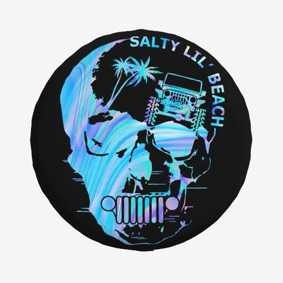 spare tire cover, Spare wheel cover - 14-inches-black-and-blue