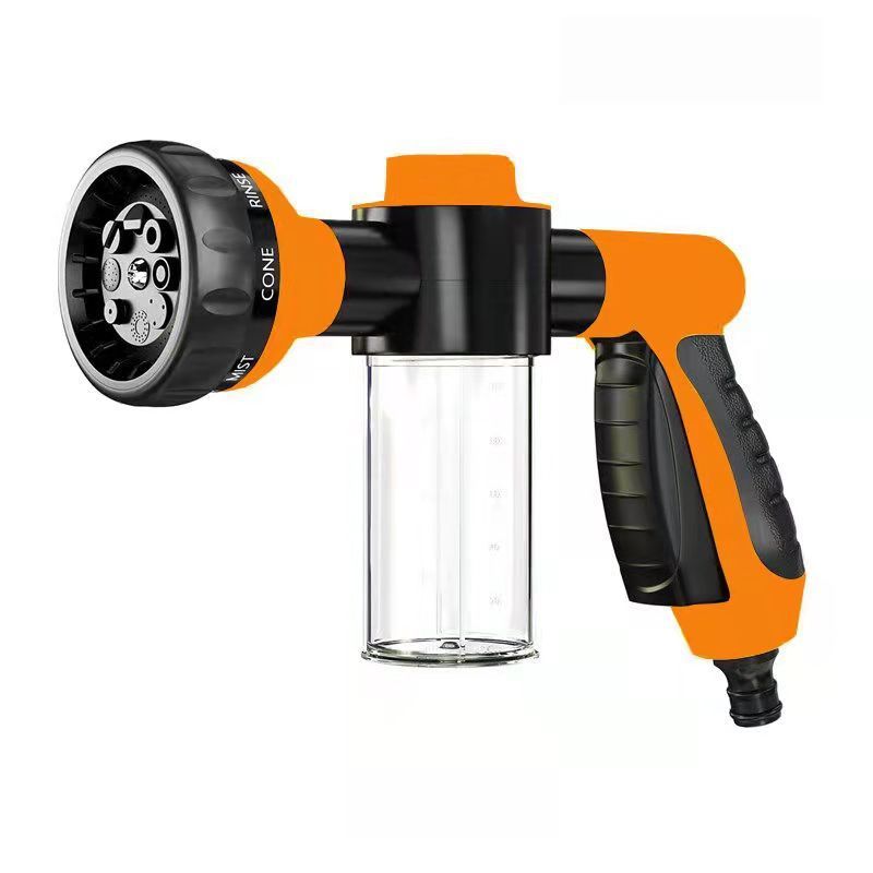 Garden Household Portable Garden Water Pipe Car Wash Water Gun 8-Function Plastic Gram Adjustment Nozzle High-Pressure Foam Water Gun