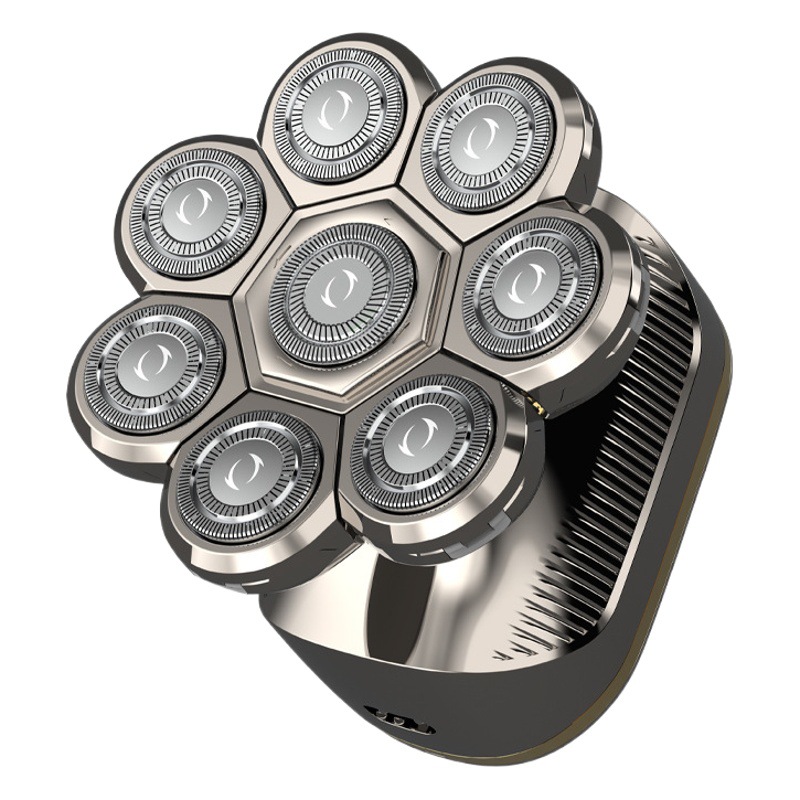 8W máquina de cabeza óptica máquina de afeitar eléctrica afeitadora de afeitar flotante cabeza de ocho cuchillos artefacto cabeza óptica cortadora de cabello recargable