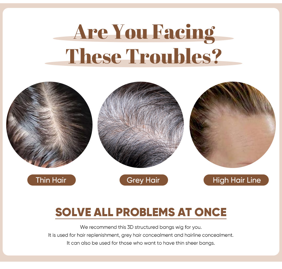 Perruque de cheveux synthétiques, Patch supérieur pour femmes, frange 3D pour un blanchiment naturel, Patch capillaire Invisible_voghion.com