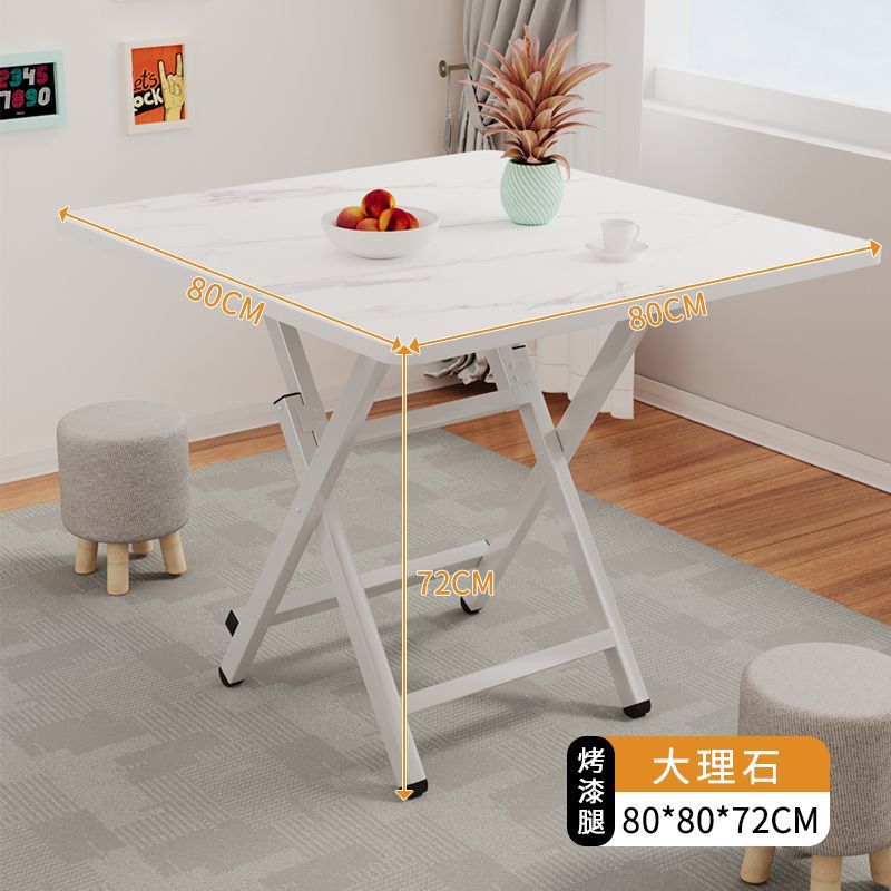 Mesa plegable, mesa de comedor, hogar, mesa de comedor simple multifuncional, casa de alquiler, puesto portátil al aire libre, mesa pequeña para cenar