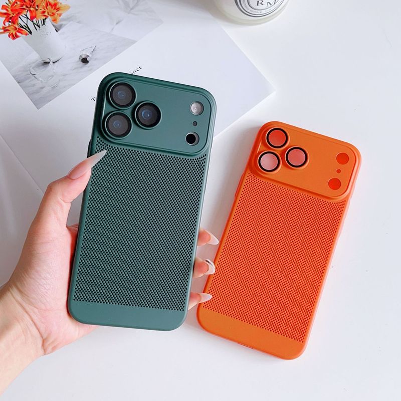 蜂窝散热适用苹果17Promax肤感简约手机壳iPhone16镜头膜全包防摔|undefined