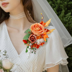 アマゾンの新しい結婚式の花嫁の肩の花のシミュレーションの花の結婚の胸の花の舞踏会の宴会の姉妹の親友の花の卸売り