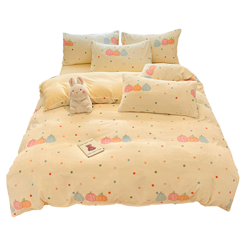 Invierno engrosado de leche cubierta de edredón de una sola pieza de doble cara de lana de coral de lana de coral 150x200x230 cubierta de edredón infantil