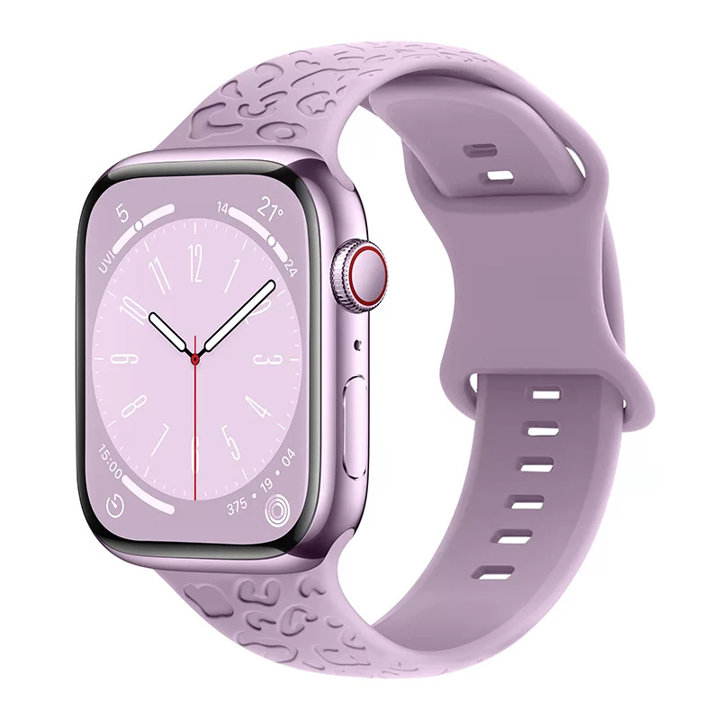Подходит для Apple Watch Apple IWATCH1-8 Поколение/Ultra Леопард Восемь Символов Заглавные Искусственный Силиконовая Подставка