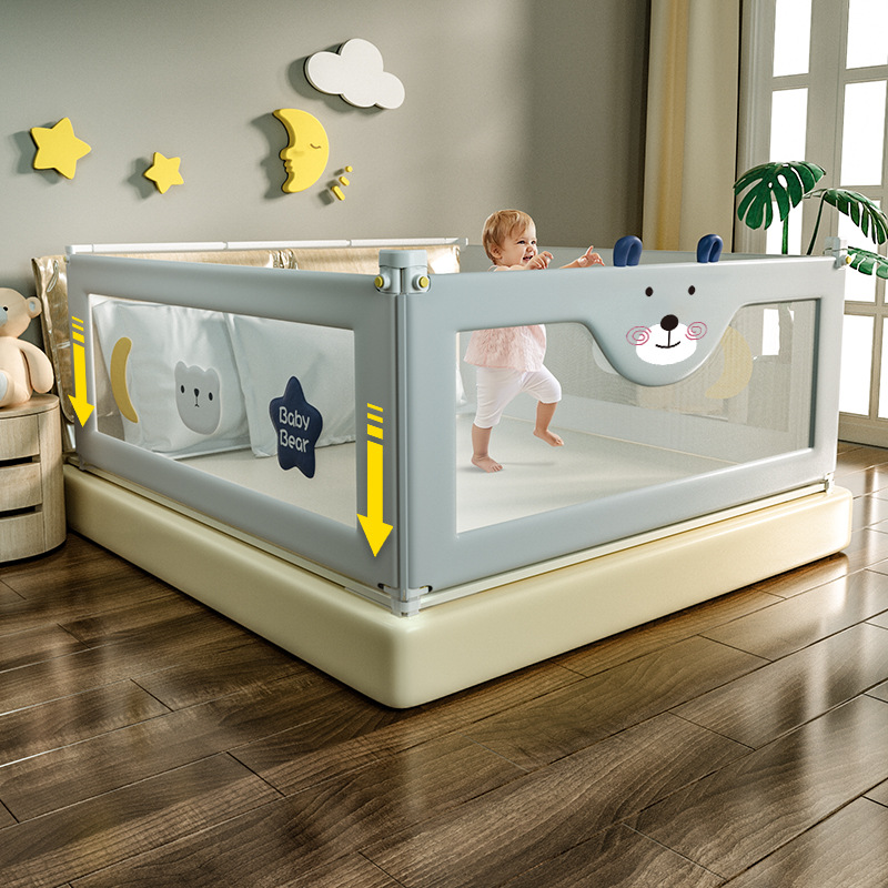 Factory supply pakey embroidered children's anti-falling bed universal baffle anti-falling protective bed fence