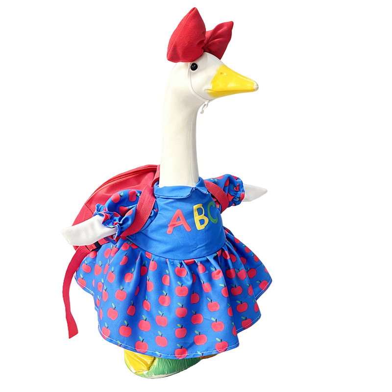 2026 New Cross-Border Back-To-School Season Porch Goose Clothing Set 23inch Large White Goose Holiday Decorations 166g