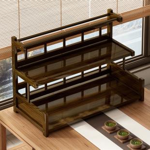 Desktop Tea Rack Small Tea Set Tea Storage Rack Tea Cup Rack Display Rack Tea Set Tea Cabinet Tea Table Tea Rack
