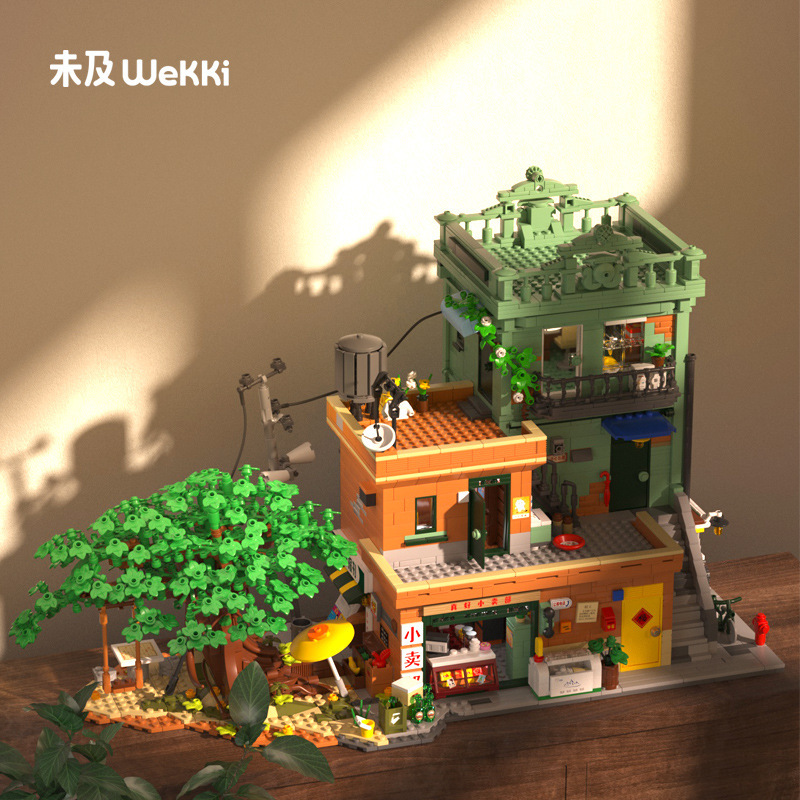 未及8090年代大型复古建筑模型街景积木男女孩拼装玩具毕业礼物|undefined