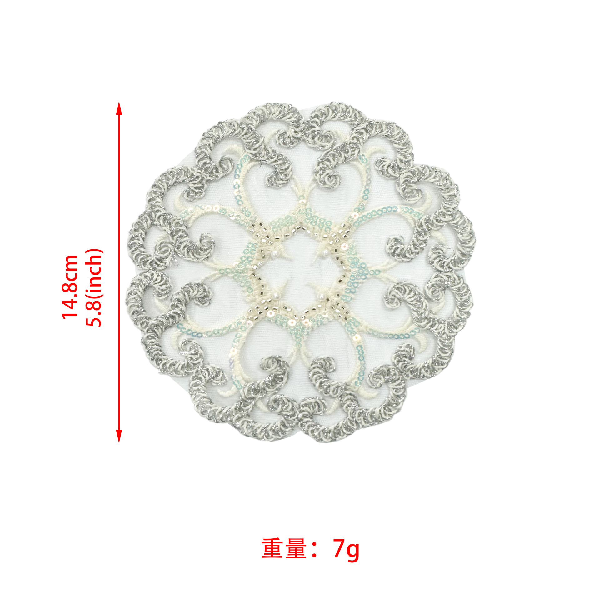 gótico murciélago luna bordado encaje parche DIY decoración de ropa bordado a mano accesorios de encaje al por mayor