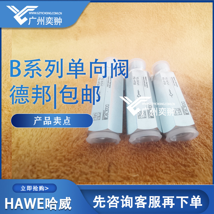 德国hawe哈威B 1-8、B 2-8、B 3-8单向阀B系列【进口】