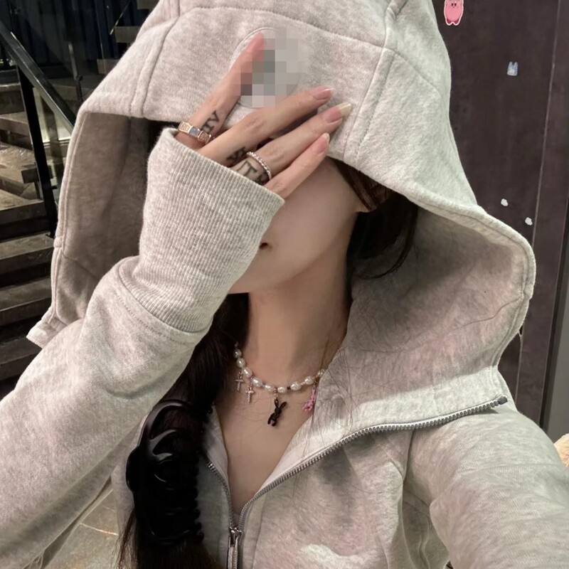 Original Luluscuba Slim-Fit Thin Fleece Full-Zip Hooded Sweatshirt Casual Comfortable Jacket with Hood for Women