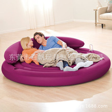 源头工厂 圆形沙发床带靠背双人空气床浪漫便携户外大尺寸气垫床