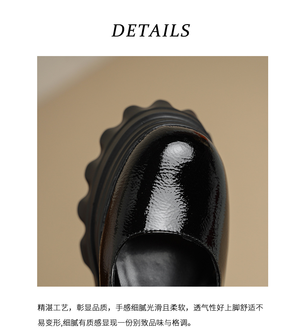 Dép sục Birken đế dày độn cao 12cm, bít mũi khóa đính kim cương, sandal đế xuồng đi hè — Màu đen chi tiết 14
