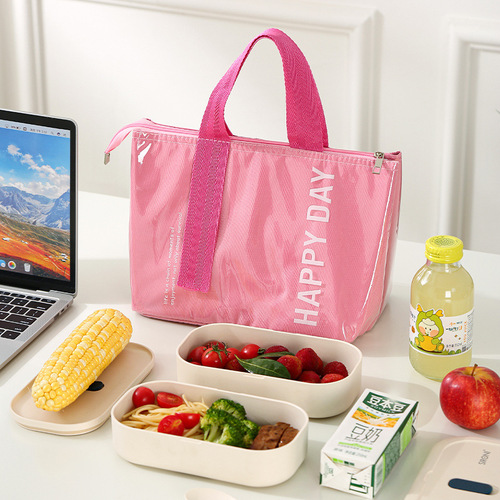 Insulated lunch box bag for office workers and students lunch insulated bag dopamine thickened aluminum foil large capacity portable storage bag