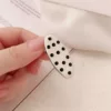 6_5# black dot oval solid hairpin