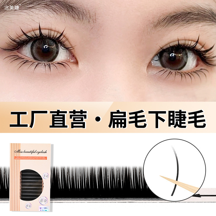 Lower eyelash single flat hair wind blowing soft natural matte eyelash teacher special grafting eyelash factory wholesale