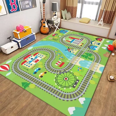 Avtomobil döşəmə paspasları — Road Mat Available for Dropshipping - childrens-carpet-905-4060cm-crystal-velvet