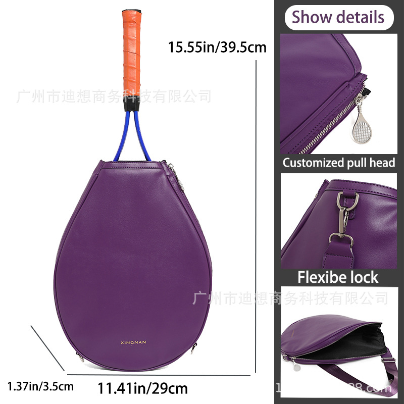 Bolsa de raqueta de tenis de alta gama nueva 2025 lujo ligero de hombro bolso de raqueta de pico bolso de bádminton deportivo al aire libre