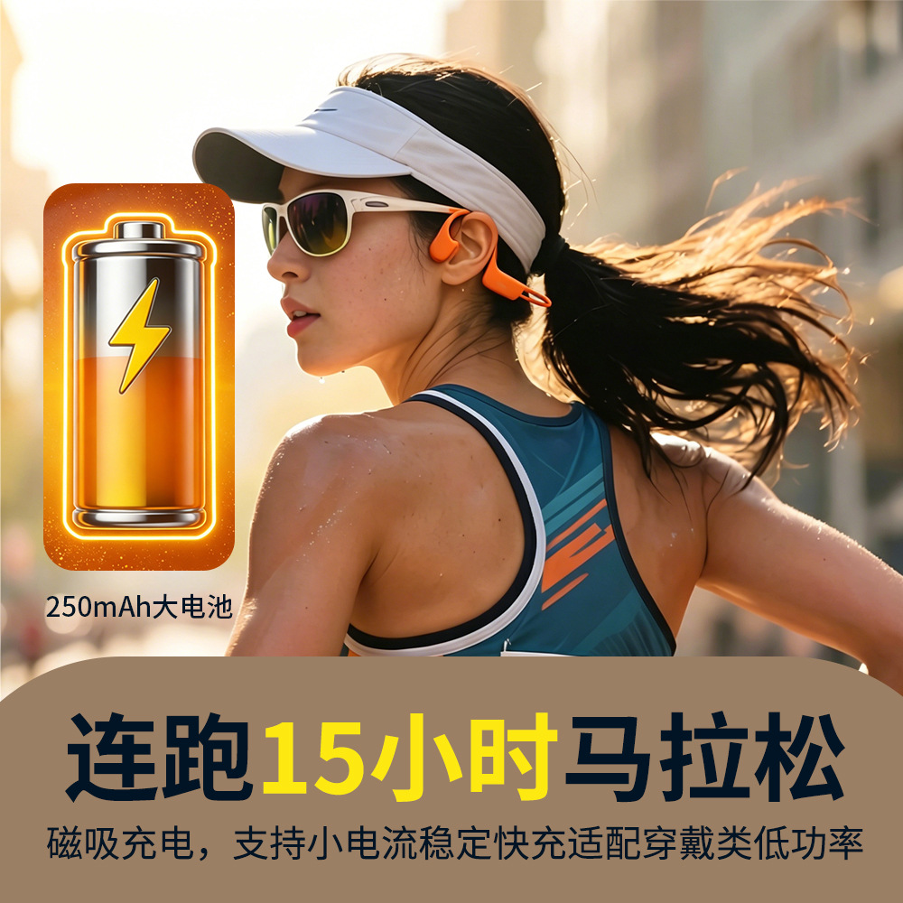 OEM personalizado al por mayor conducción ósea auriculares Bluetooth deportes correr nadar impermeable inalámbrico estéreo