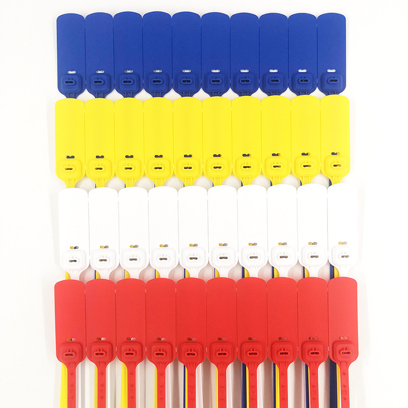 40CM抽紧式可印条码、流水号塑料封条，一次性标牌扎带