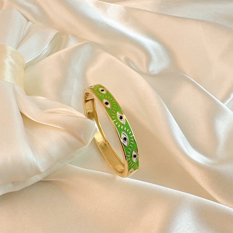Devil'S Eye Pattern Women'S Gender 1 Piece Fashion Devil's Eye Copper Plating Bangle