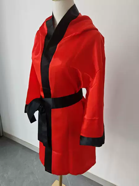 New Hooded Men's and Women's Adult Cloaks Red Men's and Women's Fighting Robes Muay Thai Sanda Boxing Uniforms in Stock
