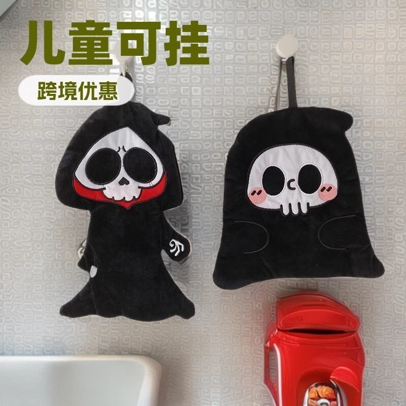Cross-Border Halloween Horror and Funny Little Ghost Bat Spider Hangable Coral Fleece Hand Towel Home Party Gift Cross-Border Halloween Horror and Funny Little Ghost Bat Spider Hangable Coral Fleece Hand Towel Home Party Gift