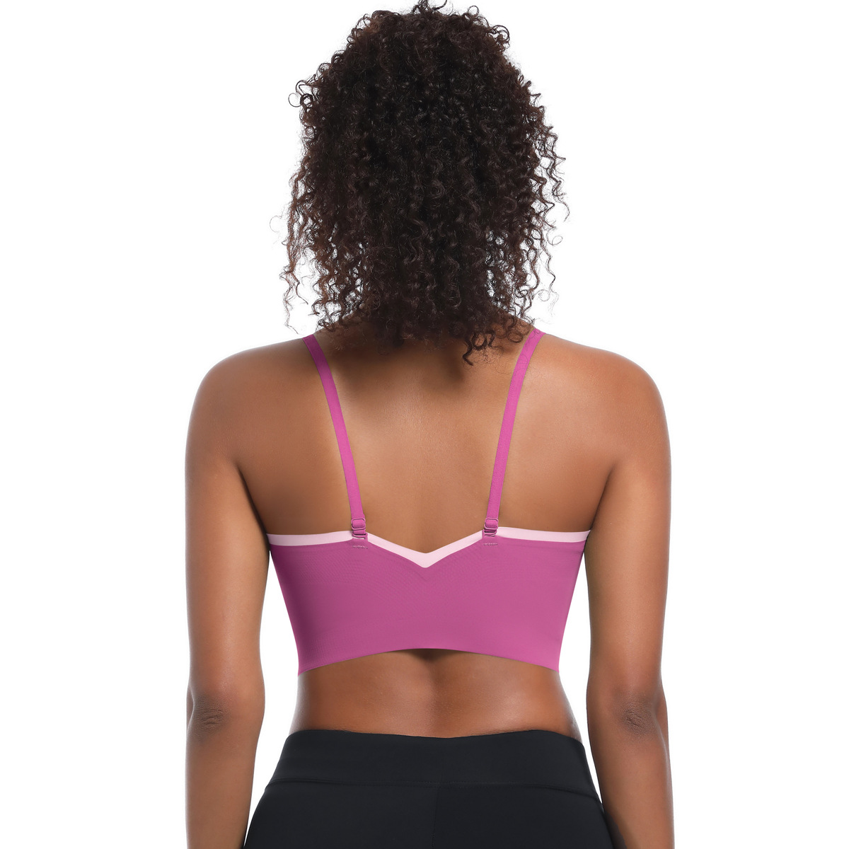 Limpieza transfronteriza color sólido doble chaqueta de espalda hermosa una taza de ropa interior deportiva sin marcas correr fitness yoga sujetador mujer image 5