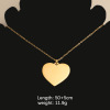 Sophisticated pendant stainless steel heart-shaped heart shaped, necklace, accessory, 33mm, mirror effect