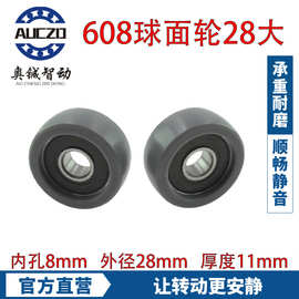 自动地铁门滑轮 内孔8外径28厚度11mm 尼龙轴承轮 静音耐磨滑轮