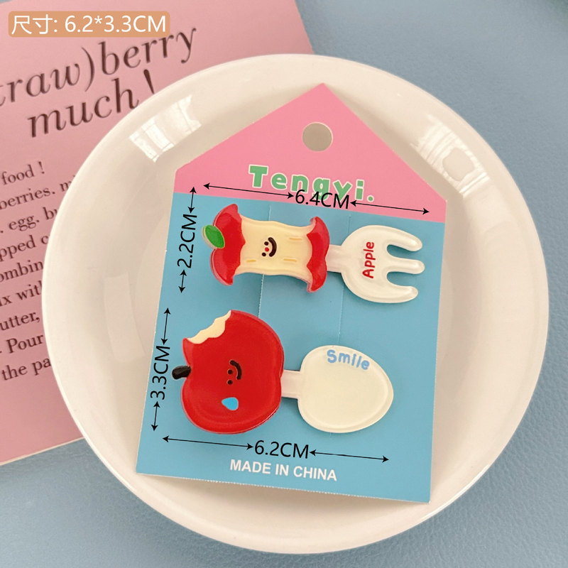 アップル ウエストハイランド パピー シリーズ かわいいヘアピン 夏用 多用途 前髪クリップ ガーリーハート 漫画 クラッシュヘア カモノハシクリップ|undefined