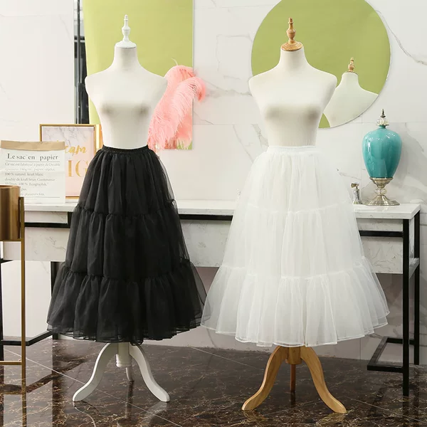 Lolita Petticoat Boneless Soft Tulle Long Lolita Petticoat Soft Girl Half Skirt Puffy Hanfu Petticoat Cosplay