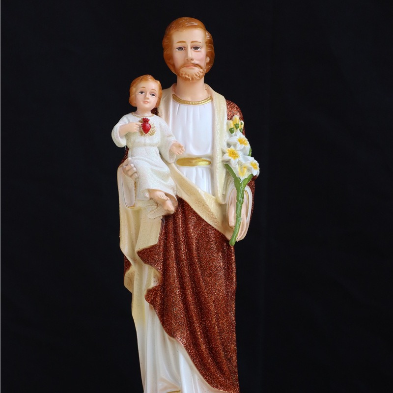 40cm transfronterizos José abraza a un niño mirando a la luz personajes regalo iglesia familia sala de estar decoración artesanía